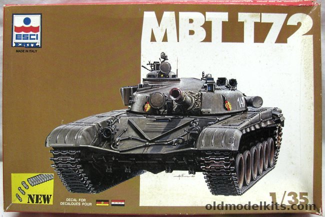 ESCI 1/35 T72 Main Battle Tank - DDR (East Germany) or Iraq, 5019 plastic model kit